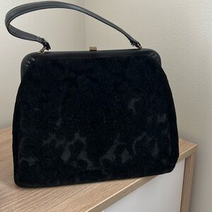 Vintage "Verdi" Black Velvet Handbag